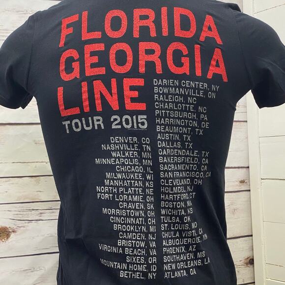Florida Georgia Line 2015 Concert Tour Schedule Band Tee Country Music Small - Picture 4 of 6